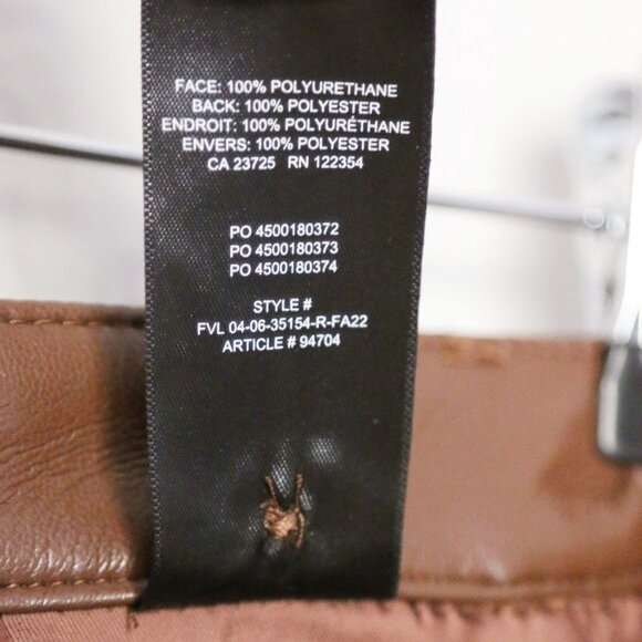 Wilfred Aritzia Beatrix Pants in Cognac Vegan Faux Leather Flared Pants 6 $148 - Picture 13 of 16